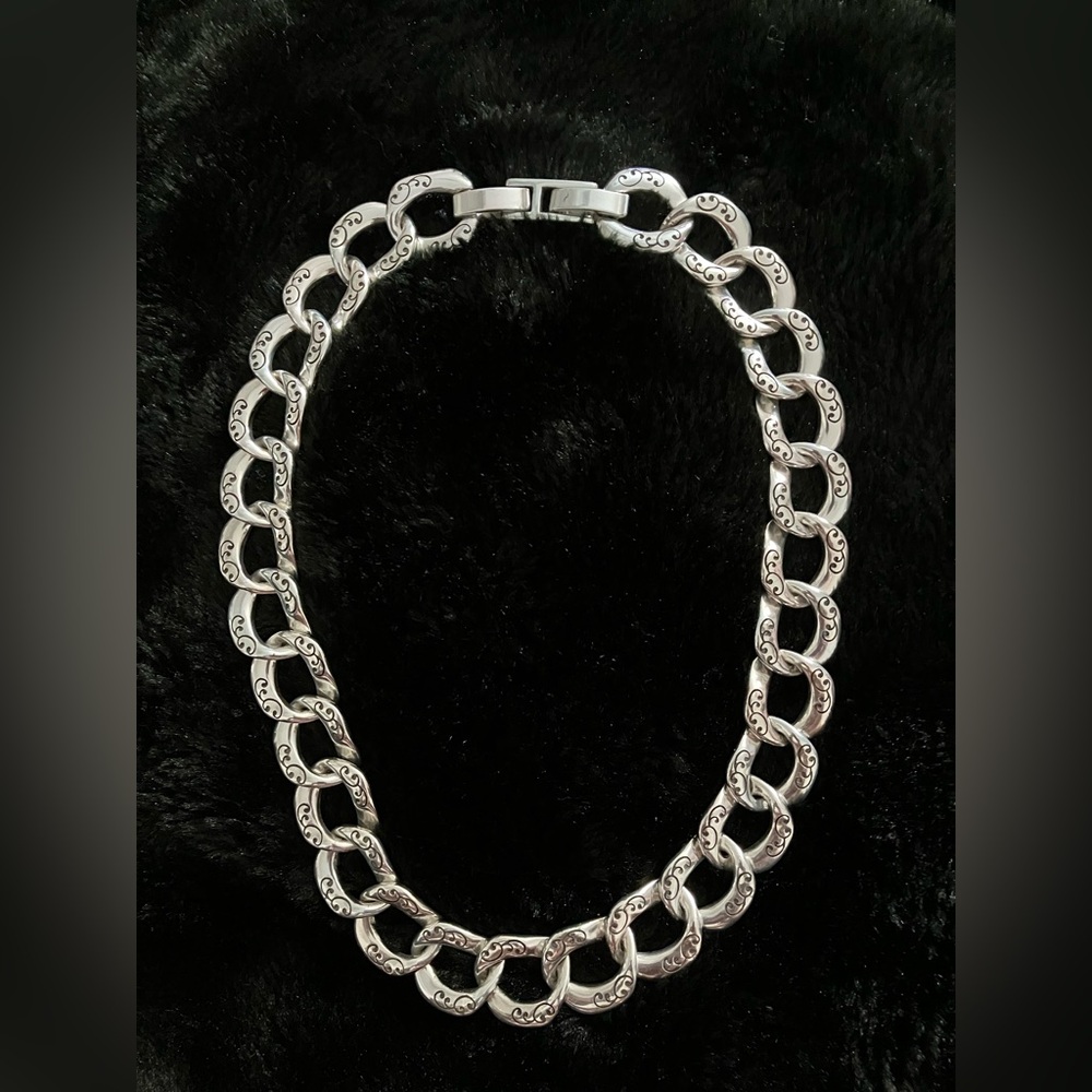 Brighton 💕 Beautiful Engraved on Front and Back Chain Link Necklace w/ Wrapping - Picture 7 of 9